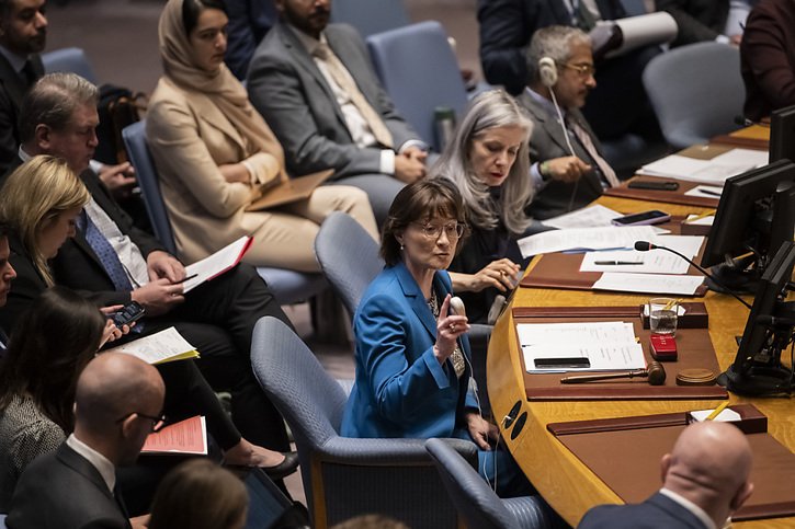 L'ambassadrice suisse à l'ONU Pascale Baeriswyl a été suivie par les autres membres du Conseil de sécurité à New York (archives). © KEYSTONE/ALESSANDRO DELLA VALLE