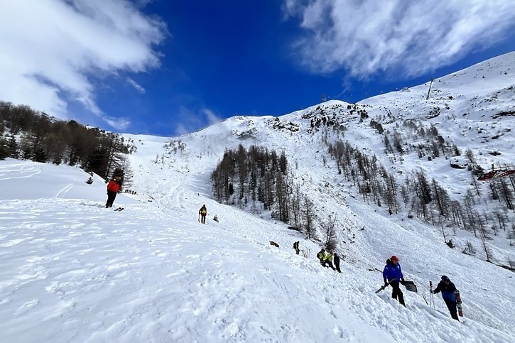 L'accident le plus grave dû à une avalanche cet hiver, avec quatre victimes, s'est produit le 1er avril au-dessus de Zermatt (archives). © Keystone/KANTONSPOLIZEI WALLIS